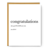 Congratulations Definition - Congrats Card